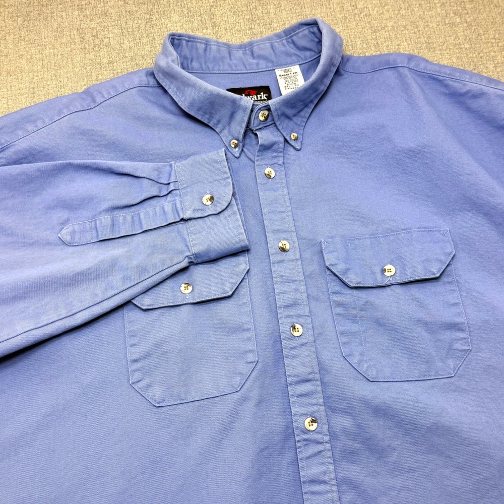 Bulwark FR ComforTouch Shirt Mens 3XL Blue Flame Resistant Long Sleeve SLU2LB